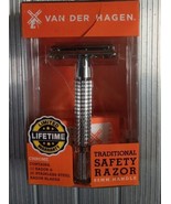 Van Der Hagen Traditional Heavy Duty Chrome Safety Razor Includes 5 Blad... - £13.98 GBP