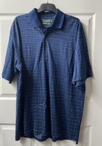 Nicklaus Golf  Mens XL Blue Check  Double Mercerized Cotton Golf Polo Shirt - £10.10 GBP