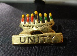 Happy Kwanzaa UNITY Pin Brooch Costume Jewelry in black case - £21.32 GBP