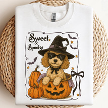 Sweet and Spooky Dog Clipart, Halloween Poodle PNG, Pumpkin Puppy, Witch Dog PNG - $3.43 CAD