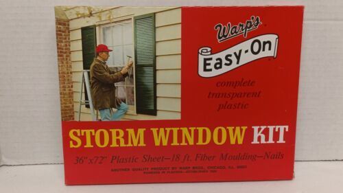 Warp&#39;s Easy-On Storm Window Kit 36&quot; × 72&quot; Plastic Sheet 18ft. Fiber Moul... - $9.40
