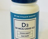 The Vitamin Shoppe Dry D3 50 mcg (2000 IU) 60 Soft Gels Exp 10/25 - $12.77