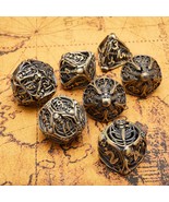 Premium 7pc Metal Skulls Dice Set RPG&#39;s D&amp;D Role Playing MTG Antique Bronze - $42.99