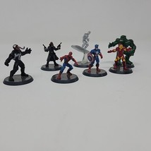 Lot of 7 Marvel Hero/Villian Heroscape Figures Venom Spider-Man Miniatures - £21.10 GBP