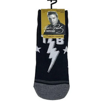Elvis Presley Men&#39;s Low Cut Socks 1 Pair Lightening Bolt Shoe Size 7-12 NEW - £9.97 GBP