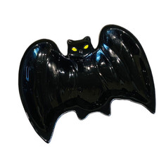 Vintage Halloween Black Bat Fun Candy Dish Bowl in Excellent Cond Made i... - $10.24