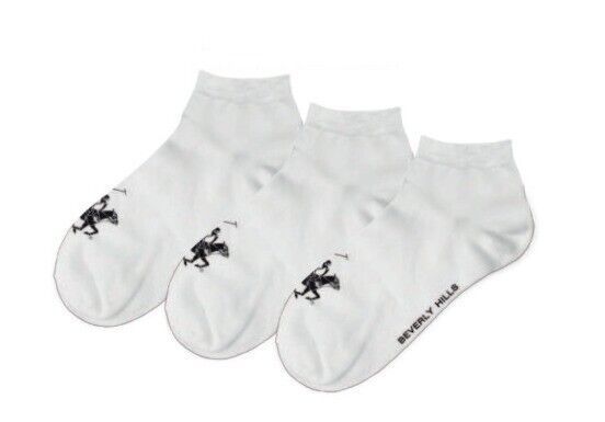 3 Medias Cortas Deportivas Para Hombre Beverly Hills Polo Club De Algodón - $6.27