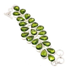 Peridot Pear Shape Handmade Fashion Ethnic Gifted Bracelet Jewelry 7-8&quot; SA 862 - £10.38 GBP