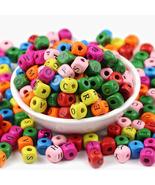 100pcs Mixed Alphabet Square Wooden Beads 8/10mm - £2.77 GBP+