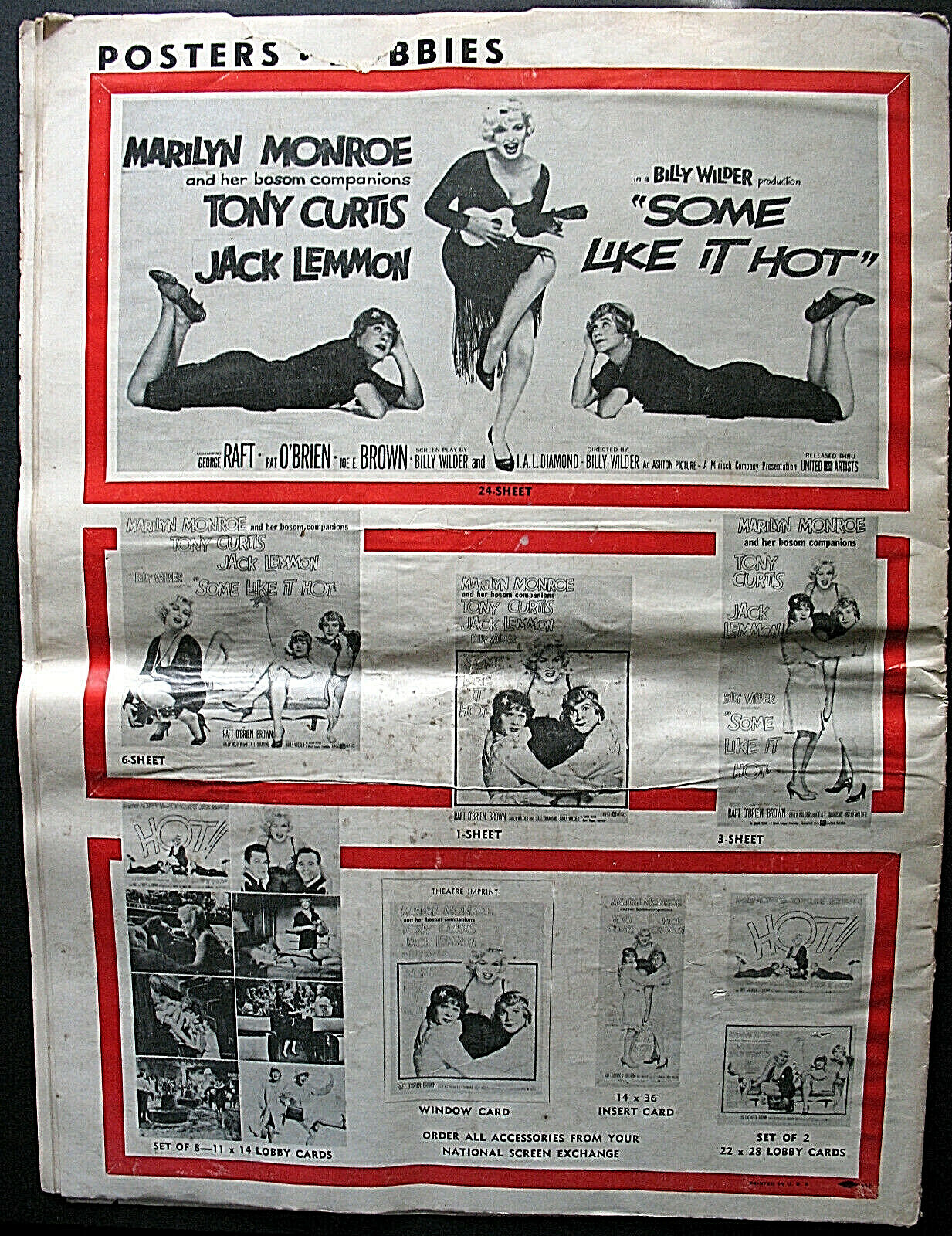 MARILYN MONROE:BILLY WILDER:DIR: (SOME LIKE IT HOT) ORIG,1959 MOVIE PRESSBOOK * Item image 12