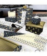 Kirkland Signature Gift Wrapping Paper Black Gold Christmas Double Sided... - $96.89 CAD