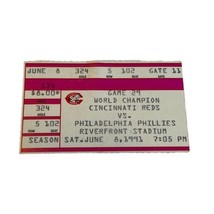 1991 June 8 Cincinnati Reds Philadelphia Phillies MLB Ticket Stub Murphy... - $5.99