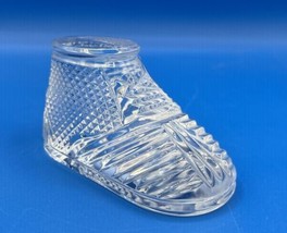 Waterford Solid Crystal Baby Boot Shoe Paperweight for Nursery Shower Gift - £18.24 GBP