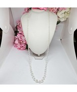 Vintage Graduated Faceted Crystal Beaded Necklace 40&quot; Long - $39.95