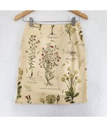 Floral Skirt Plant Enthusiast folio Side Zipper Women&#39;s Size 4 - £11.66 GBP