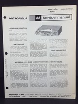 Motorola 1963 Pontiac Auto Radio Service Manual Model PCA63 - £5.48 GBP
