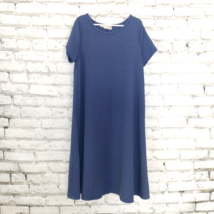 Forever Rose Couture Dress Womens Medium Blue Stretchy Ribbed T-Shirt Mini Dress - £17.32 GBP