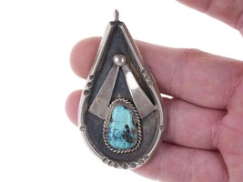 Vintage Native American sterling/turquoise pendant d - £146.06 GBP