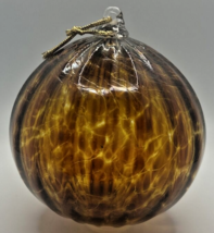 Vintage Art Glass Swirl Brown Ornament U258/10 - £39.32 GBP