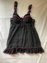 Linea Donatella Women&#39;s Polka Dot Chemise Size L - e728 - $145.95 MXN
