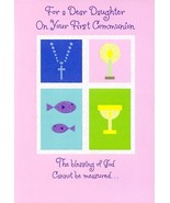 For A Dear Daughter on Your First Communion - Communion Greeting Card - ... - $51.04 MXN