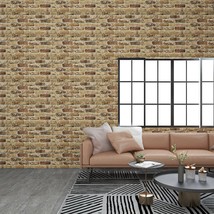 vidaXL 3D Dark Sand Brick Wall Panels - 10 Pieces, Textured & Reversible, Easy - $263.99