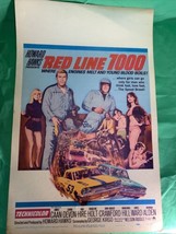 Red Line 7000 1965 Movie Poster Window Card Vintage Sports Action Film L... - $24.75