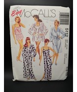 McCalls Easy Misses Sleepwear Pattern 5112 Plus Size 22-24 Vintage 1990 - $16.45