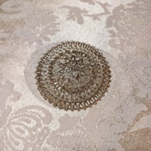 Beautiful Silver Tone Filigree Brooch Pin 2.5 Inches Round - $169.64 MXN