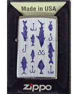 Cool Fisherman Fish Hooks Zippo Lighter - $28.45
