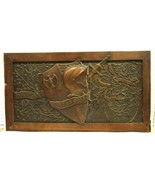 Antique Large French Copper Mangeon Family Crest Panel Translates Let Us... - €429,27 EUR