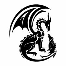 Anewdecals Dragon Wall Sticker-Fantasy Dragons Fairy Tale-Custom Color W... - $99.00