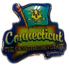 Connecticut The Constitution State Hat Tac or Lapel Pin - $7.99
