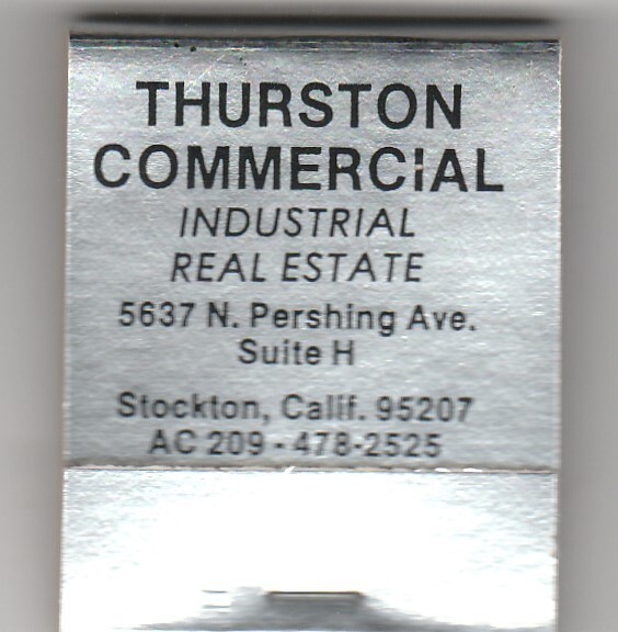 Thurston Commercial Stockton, CA ~ Souvenir Strike on Matchbook ~ Silver Item image 2