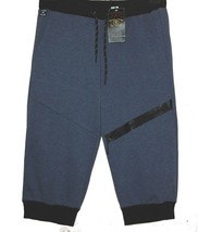 Xios Men&#39;s Blue Knit Capri Jogger Cotton Blend Shorts Size 2XL NEW - $32.50