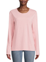 Time and Tru Women&#39;s Core T-Shirt Long Sleeves Pink Size L/G (12 -14) - £12.82 GBP