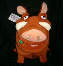15&quot; Disney Store Lion King Pumbaa Warthog W/ Bugs Stuffed Animal Plush Toy Tag - £26.70 GBP