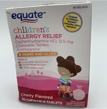 Equate Children&#39;s Cherry Allergy Relief Chewable Tablets, 6 Years &amp; Older, 20 Ct - £6.16 GBP
