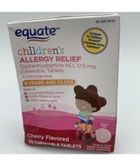 Equate Children&#39;s Cherry Allergy Relief Chewable Tablets, 6 Years &amp; Olde... - £6.10 GBP