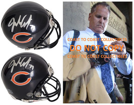 Jim Covert HOF signed Chicago Bears football mini helmet proof COA autog... - £103.65 GBP