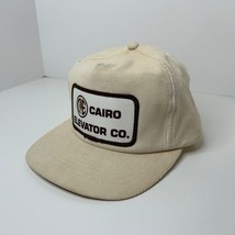 Cairo Elevator Co Trucker Hat Cap Off White Beige Patch Logo - $11.32