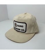 Cairo Elevator Co Trucker Hat Cap Off White Beige Patch Logo - $15.48 CAD