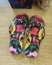 Womens Vera Bradley Floral Flip Flops Size 7/8 - £9.00 GBP