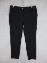 Chico&#39;s So Slimming Women&#39;s Jeans Skinny Black Size 1 8 Short Mid Rise - £14.12 GBP