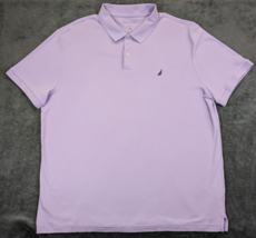Nautica Polo Shirt 3XL Classic Fit Purple Embroidered Sail Logo Cotton G... - £15.93 GBP