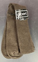 Vintage Chocolate Brown Dress Socks Gilbert Mid Calf Acrylic Men’s size 10-13 - £7.80 GBP
