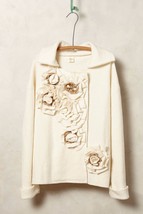 NWT ANTHROPOLOGIE GARDEN PARTY BOILED WOOD IVORY JACKET SWEATERCOAT by M... - £79.82 GBP