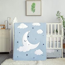 Sleeping Moon Baby Nursery Crib Bedding Set, 3 Piece Standard Size Crib Bedding  - £71.49 GBP