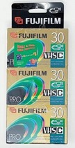 Fujifilm TC-30 Pro 3-Pack New VHS-C Camcorders EP 90min / SP 30min - $13.18