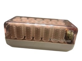 Clairol Deluxe Hot Rollers Hair Curlers &amp; Clips Model C-40 Pageant Vintage - $44.01 CAD